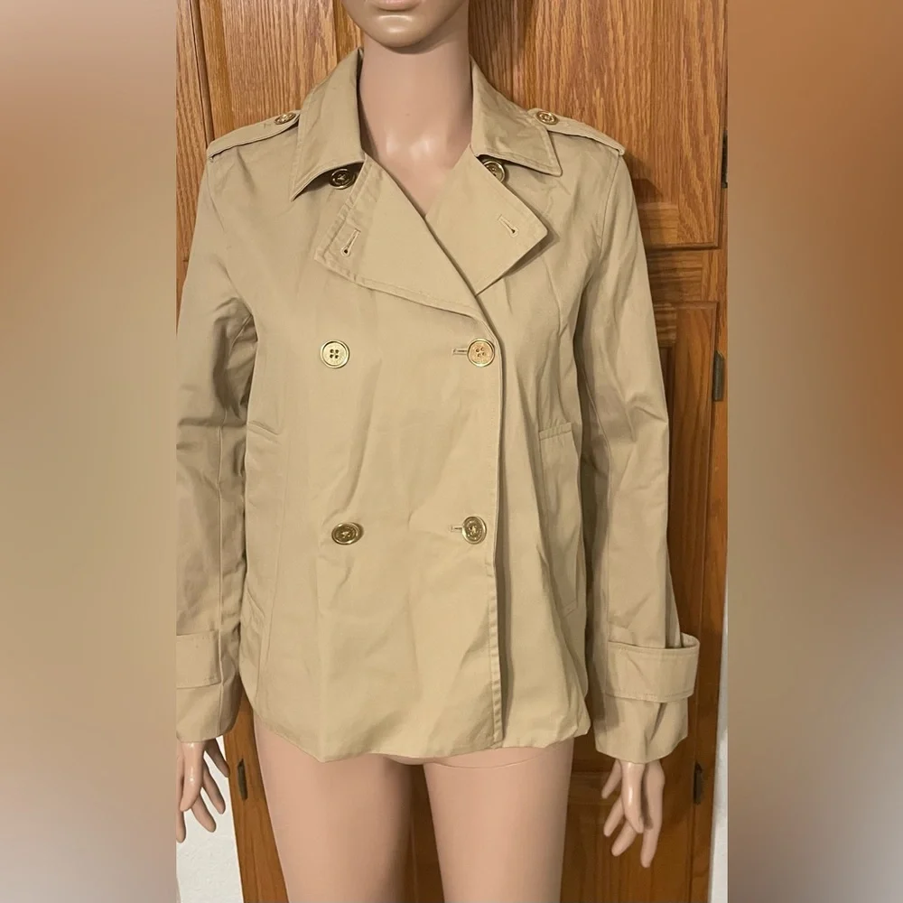 Michael Kors Womens Cotton Twill Cropped P Khaki - Picture 5 of 8